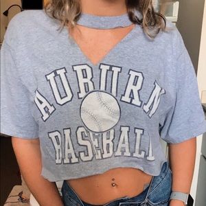 Auburn Baseball Crop Top
